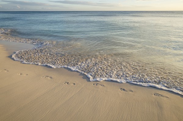 Footprints on beach