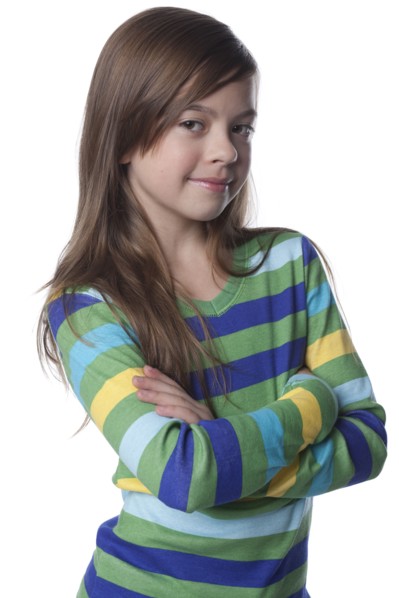 Caucasian girl with arms crossed
