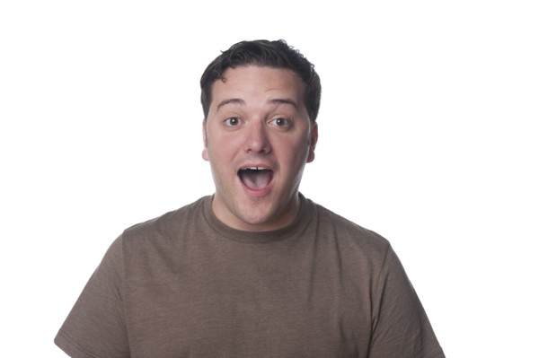 Surprised Caucasian man