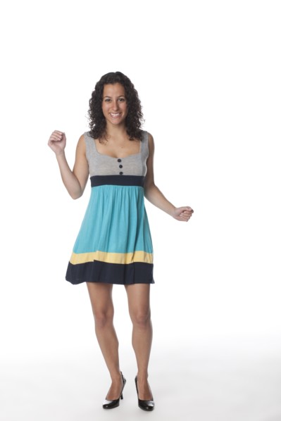 Caucasian woman dancing