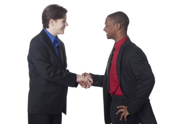 Businessmen shaking hands
