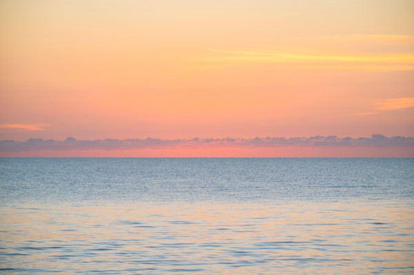 Calm sea at sunrise
