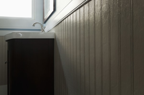 Bathroom sink and wall panels
