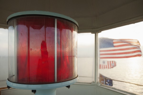 Red light in lighthouse