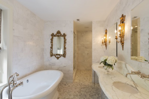 Interior of luxury bathroom