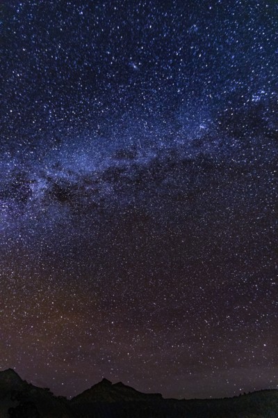Milky way visible in dark skies