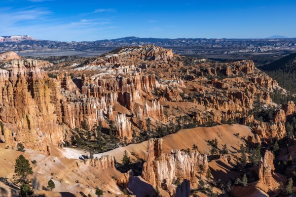 Hoodoo rock formations in canyon