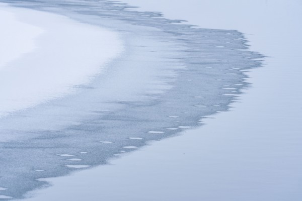 View of frozen river