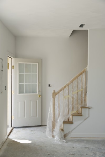 House interior during renovation