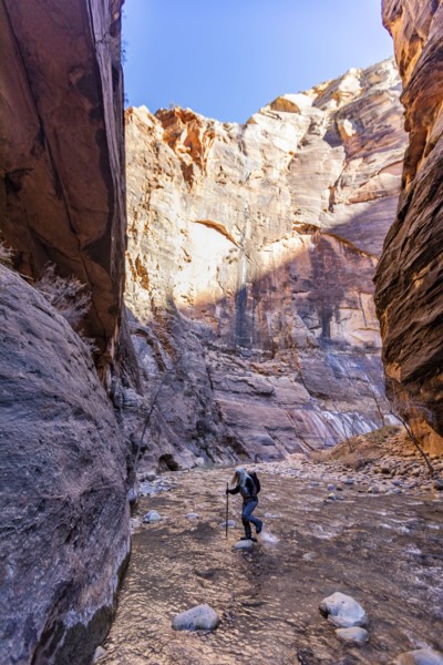 Senior female hiker
