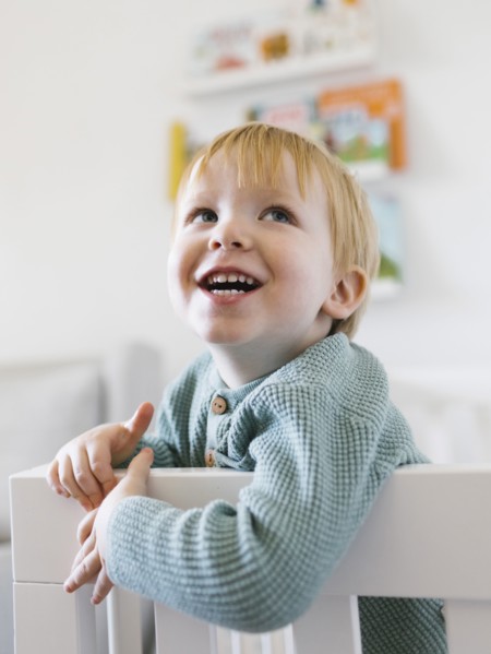 Smiling toddler boy