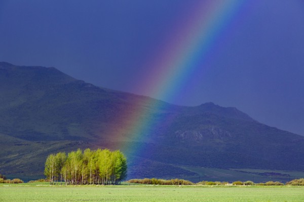 Rainbow in rural area