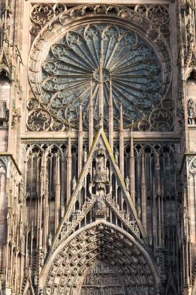 Facade of Cathedral de Notre Dame of Strasbourg