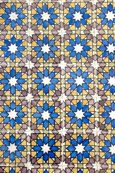 Traditional Portuguese ceramic tiles Azuelos