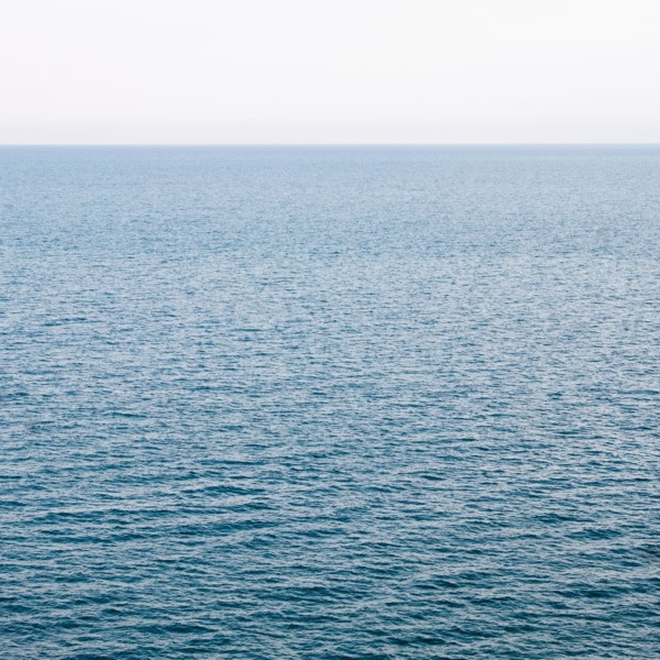 Smooth surface of sea