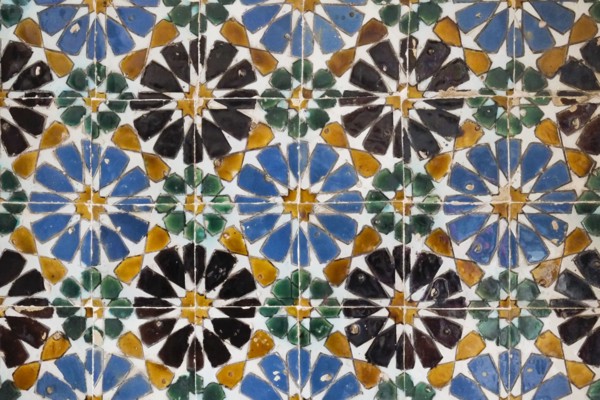 Old Portuguese tiles with Moorish influence