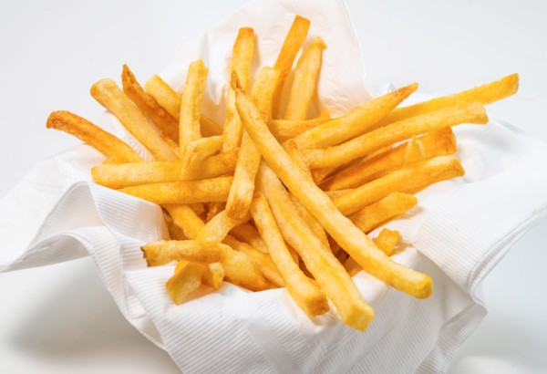 French fries on napkins