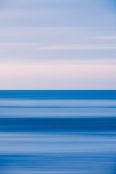 Smooth blue surface of sea