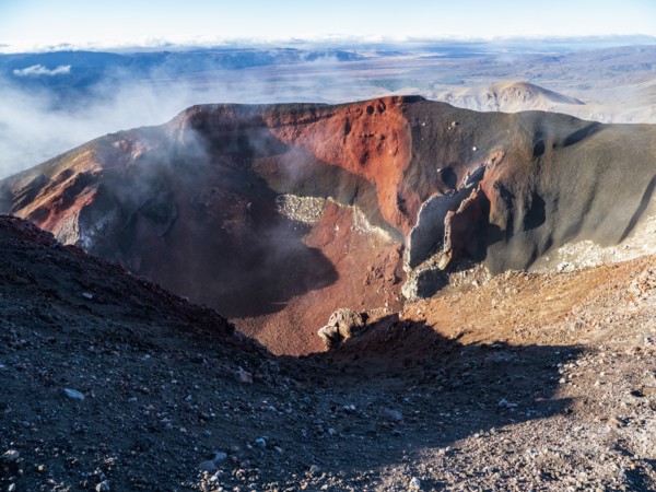 Steam raising over crater of Mount Ngauruhoe