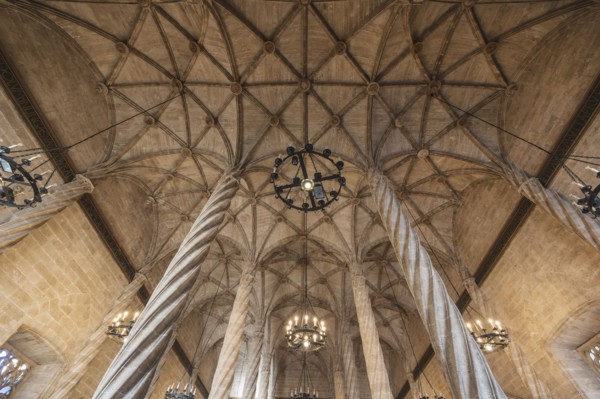 Low angle view of interior of Silk Exchange