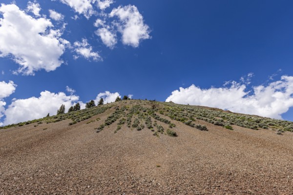Volcanic formation with scree field