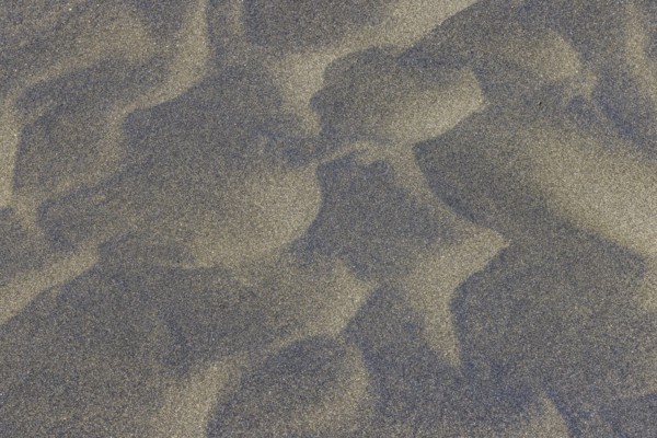 Wind sculpted patterns in beach sand