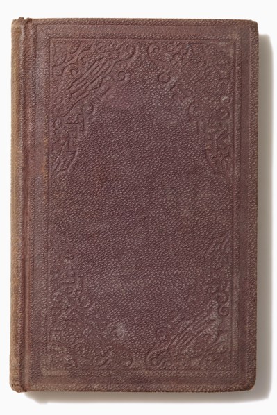 USA, New York State, New York City, Old book on white background, New York City, New York, USA