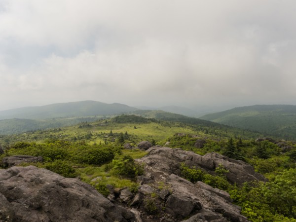 USA, Virginia, Storm clouds over hills in Mount Rogers National Recreation Area, Mount Rogers