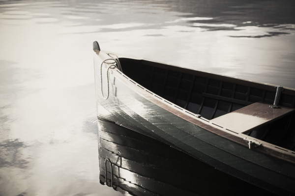 Boat on Lake Placid, black and white
Lake Placid, New York, USA