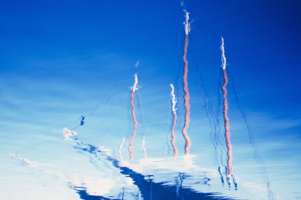 Sailboat reflected in blue rippled water
Camden, Maine, USA