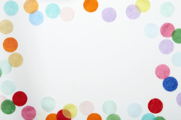 Colorful confetti frame on white background
New York City, New York State, USA