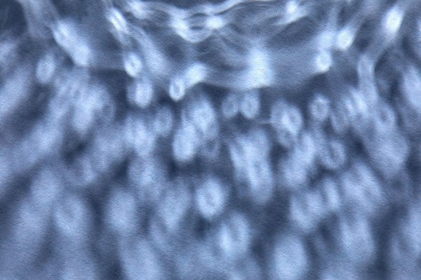 Dappled light on blue background. New York City, New York State, USA.