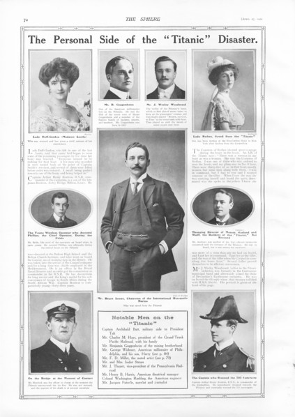 Document relatif aux passagers du Titanic