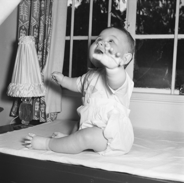 Tubby Block's baby. Interior shot of Tubby Block's baby. Kenya, 30 August 1954. Kenya, Eastern