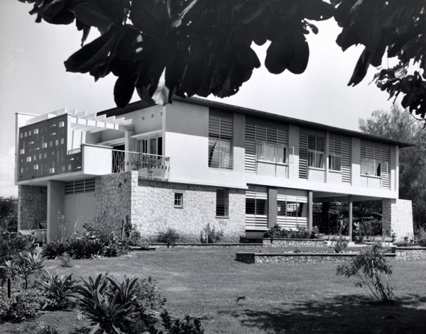 Railway housing, Tanganyika Territory. A publicity photograph from the East African Railways and