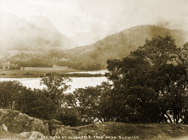 Head of Ullswater, England. The mountainous landscape surrounding Ullswater Lake near Blowick.