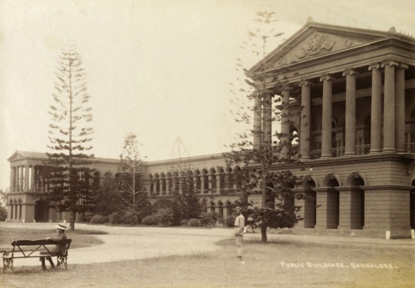 Public buildings, Bangalore. Neo-classic public buildings, possibly located within the boundaries