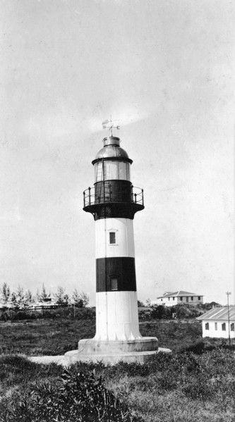 Lighthouse at Ras Serani. A lighthouse located at Ras Serani. Mombasa, British East Africa (Kenya),