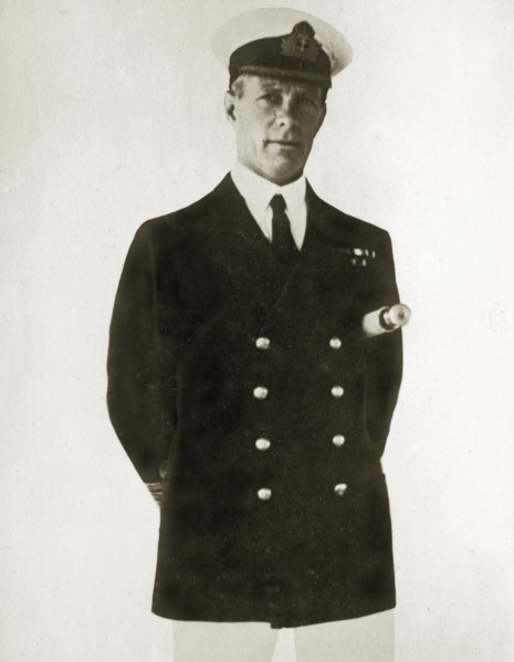 Captain Francis M Austin. Portrait of Captain Francis M Austin, commanding aboard HMS Danae, posed