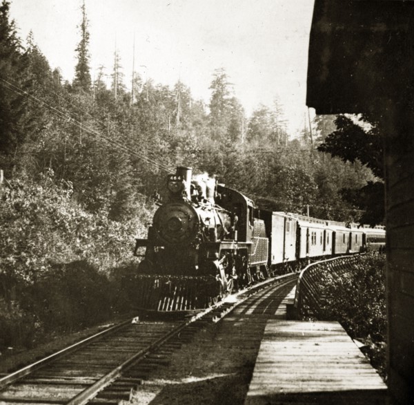 Canadian National Railway train. A Canadian National Railway train at Strathcona Lodge station near