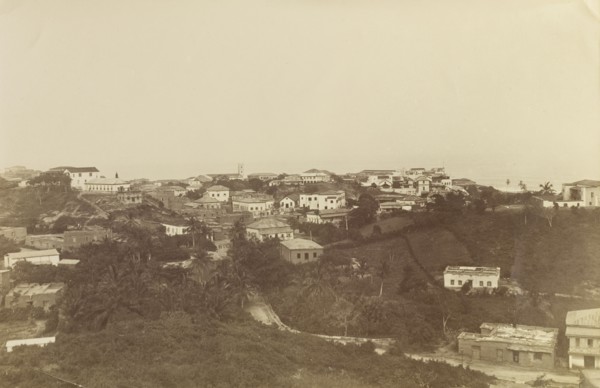 Cape Coast, Ghana. Cape Coast landscape looking out to sea. Gold Coast (Ghana), 1917. Cape Coast,