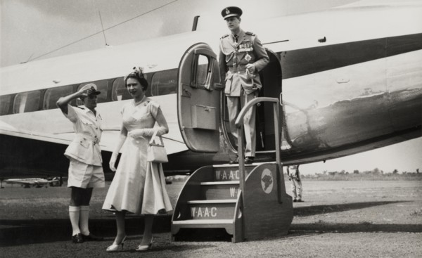 Queen Elizabeth II visits Nigeria, 1956. Queen Elizabeth II and Prince Philip, Duke of Edinburgh,