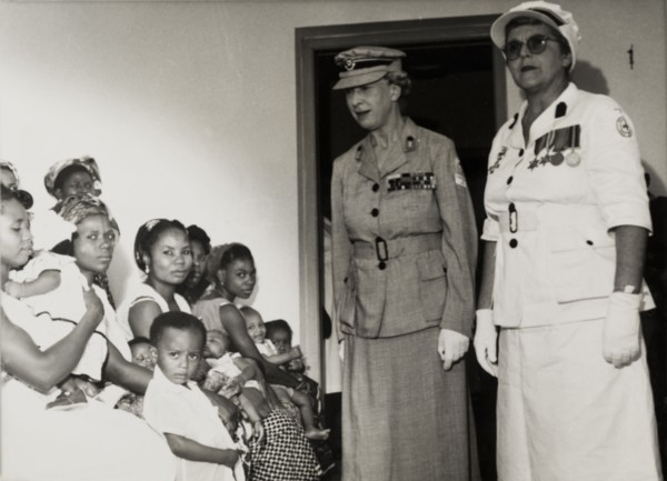 Princess Mary visits a British Red Cross clinic, Nigeria. Princess Mary, Countess of Harewood, is