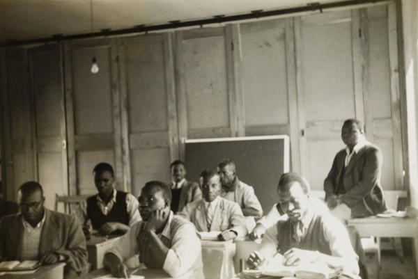 Theology students training to be priests. Theology students training to be priests attend a class