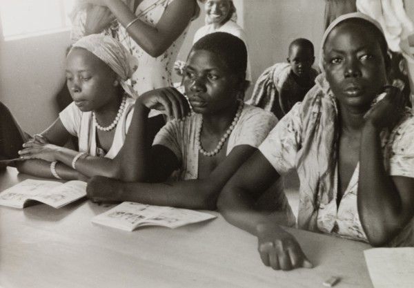 African women attend a missionary college. African women attend classes at a Methodist missionary