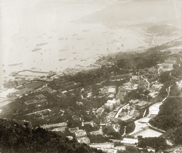 The eastern front of Hong Kong harbour. View over the eastern front of Hong Kong harbour, an area