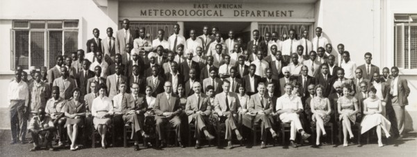 East African Meteorological Department. Staff of the East African Meteorological Department pose