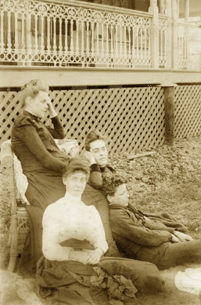 The Brodribbs at 'Nundora', Australia. Members of the Brodribb family relax, looking pensive,