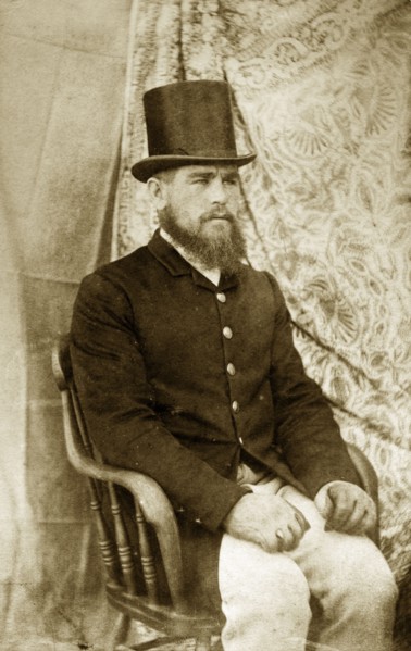 Portrait of a Victorian gentleman, Australia. Portrait of a Victorian gentleman wearing top hat and