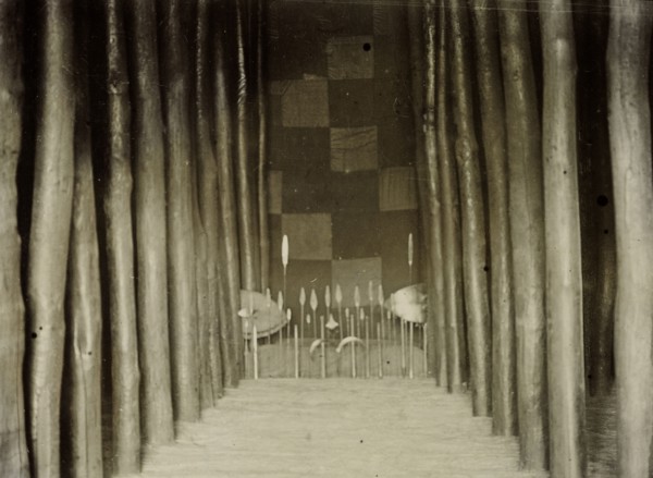 Interior view of tomb of Mutesa I. Interior view of the tomb of Mukaabya (c.1837-1884) decorated